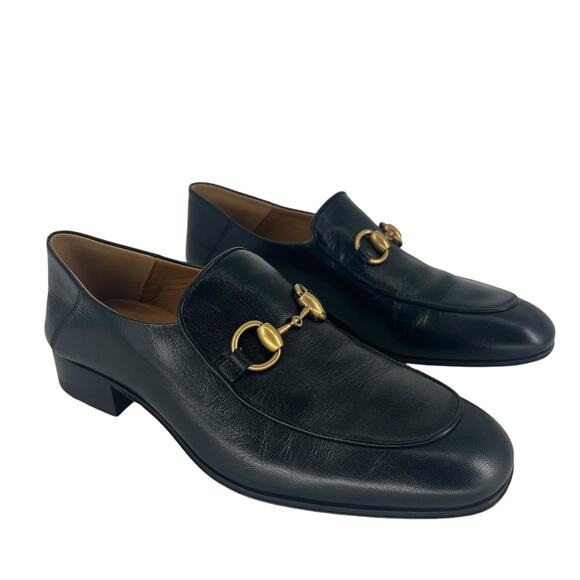 Gucci Goatskin Horsebit Quentin Convertible Mid-Heel Loafers Black - Picture 4 of 16